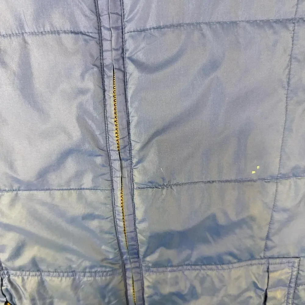 Vintage y2k timberland weather gear blue gold embroidered gilet vest - Picture 3 of 8